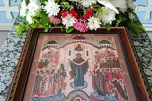 Седмица 20-я по Пятидесятнице. Покров Пресвятой Владычицы нашей Богородицы и Приснодевы Марии. Преп. Романа Сладкопевца, диакона. — миниатюра 1