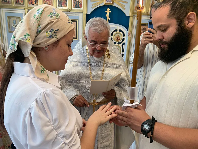 Таинство Венчания раба Божьего Серафима и рабы Божией Агнессы. — фото 3